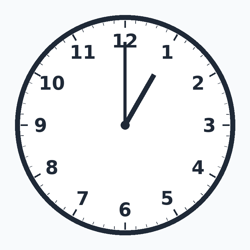 1 o'clock