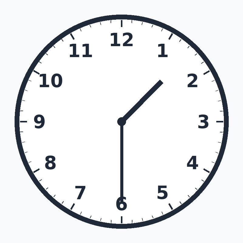 half past one